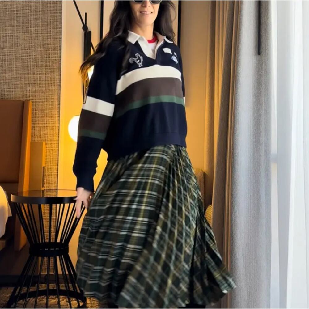 SEA New York Striped Polo Rugby Sweater MEDIUM Cotton Varsity Embroidered $365 - Picture 7 of 16